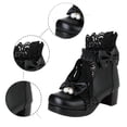 thumbnail image 6 of Mepaouo Platform Boots for Women Goth Bead Lace Lolita Dress Shoes Zipper Ankle Booties, 6 of 8