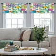 thumbnail image 4 of LALILO Kitchen Curtain Valance Tropical With Exotic Rod Pocket Window Curtain 52"x 18" Set of 2, 4 of 7