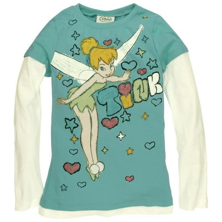 Tinkerbell - Chalk Drawing Girls Youth 2Fer Long Sleeve T-Shirt