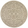thumbnail image 3 of JONATHAN Y SANTA MONICA 5' Round Area Rug, Charleston Vintage Filigree Textured Weave - Beige/Brown, SMB106A-5R, 3 of 5