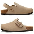 thumbnail image 2 of AComwarm Sabots en Daim pour Femmes avec Sangle Réglable Semelle en Liège Mules en Cuir Chaussons Unisexes Confortables Chaussures de Pommes de Terre, 2 of 5