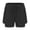 Pants-403Black, variant on Mens Mini Shorts Elastic Waist Drawstring Tight Fit Athletic Shorts Soft Gym Shorts Breathable Workout Shorts Gym Training Wear