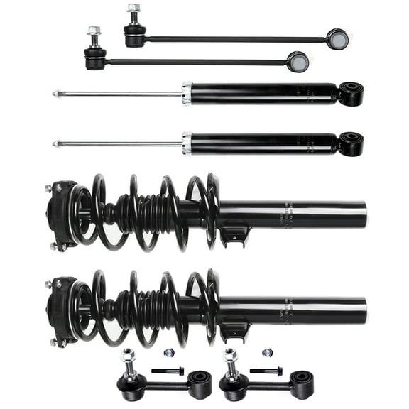 CCIYU Front Strut Spring Assembly Control Arm and Ball Joint Assembly 2017 for Volkswagen Jetta Wolfsburg Edition Sedan 4-Door Complete Suspension Kit Fits replace for K80482