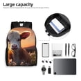 thumbnail image 6 of Fotbe Sunset Calf Flower Field Travel Laptop Backpack, Business Slim Sturdy Laptops Backpack, Water Resistant College School Computer Bag Gift for Men & Women Fits 15.6 Inch Notebook, 6 of 8