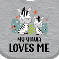 thumbnail image 4 of Inktastic Zebra My Yiayia Loves Me Boys or Girls Baby Bib, 4 of 4