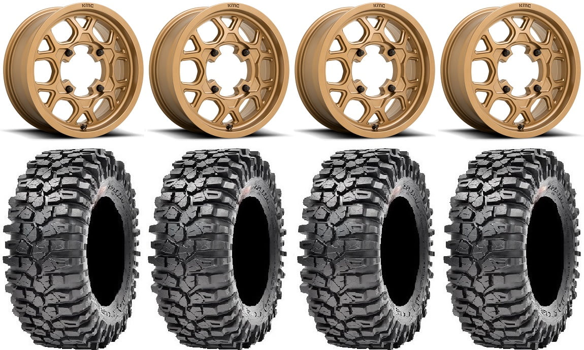 KMC Mesa Lite 15" Wheels Bronze 32" Roxxzilla Tires Sportsman RZR Ranger