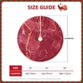 thumbnail image 3 of Daiia Abstract Red Marble Drawing Merry Christmas Tree Skirt , Xmas Large Lace-up Tree Skirt, Santa Snowflakes Rustic Home Decorations New Year Party Farmhouse Decor-48", 3 of 7