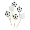 Unique Soccer Ball Birthday Candles, 6ct, Black and White - 71187