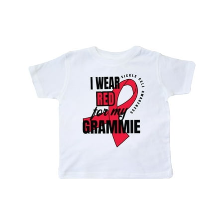 

Inktastic Sickle Cell Awareness I Wear Red For My Grammie Gift Toddler Boy or Toddler Girl T-Shirt