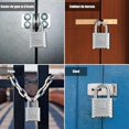thumbnail image 5 of Digit Code Padlock, Waterproof Outdoor Padlock, Heavy Duty and Anti-Theft, 8mm Combination Padlock Latch, Exterior Garage Door Lock-Black, 5 of 5