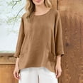 thumbnail image 1 of TaTaai Summer Lightweight Cardigan for Women， Linen V Neck Long Sleeve Open Front Top， Casual Solid Color Cover Up for Beach Style Gift, 1 of 9