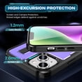 thumbnail image 3 of Case for iPhone 14 Plus,Carbon Fibre Dissipate Heat TPU+PC [Built-in Rotatable Magnetic Kickstand] Heavy Duty Drop Protection Shockproof Phone Case for iPhone 14 Plus,6.7 inch 2022 (Purple), 3 of 18