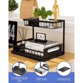 thumbnail image 4 of Merrylun Under Sink Organizers 2 Pack Metal Pull Out Under Sink Organizers and Storage Shelves with Sliding Drawer Under Sink Storage for Kitchen Bathroom Black 2 Pack, 4 of 5