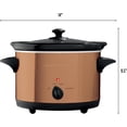 thumbnail image 6 of OVENTE 4-Quart Electric Slow Cooker with 3 Temperature Setting, Removable Ceramic Pot, Glass Lid Copper SLO40ACO, 6 of 8