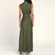 thumbnail image 1 of Vestidos de Fiesta Elegantes de noche largo con abertura lateral y cuello falso para mujer para cóctel Ygjytge Verde Ejército T S para Mujer, 1 of 7