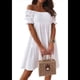 thumbnail image 3 of Vestidos de Verano para Mujer con Mangas Farol, Volantes y Hombros Descubiertos. XL, 3 of 9