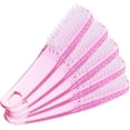 thumbnail image 1 of Nail Scrub Brush 5pcs Nail Brush Cleaning Brush Dust Brush Plastic Curved Handle Pink Fingernail Cleaning Brush, 1 of 5