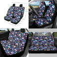 thumbnail image 2 of Renewold Hippie Flower Lotus 14 PCS Car Seat Covers Set for Women, with Steering Wheel Cover Seat Belt Covers Trash Bin Rear View Mirror Cover Armrest Cover Cushion Coasters Gear Shift Knob Cover, 2 of 7