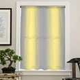 thumbnail image 4 of Yellow Grey Stripes Semi Sheer Curtains Drapes for Living Room, Bedroom, French Doors Window 54 Inches Long, Modern Minimalist Solid Gradient Rod Pocket Chiffon Curtain Drapery Voile Draperies Panel, 4 of 6