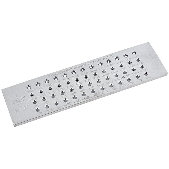1pc 0.26-4.1mm 52 Holes Round Draw Plate Jewelry Wire Drawplate Tungsten Carbide Wire Drawing Plate Portable Jewelry Making Tools for Manufacturing Jewelry