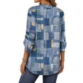 thumbnail image 4 of Fantaslook Roll Up Blouses for Women Dressy Casual Long Sleeve Tunic Tops V Neck Shirts Work Blouses, 4 of 8