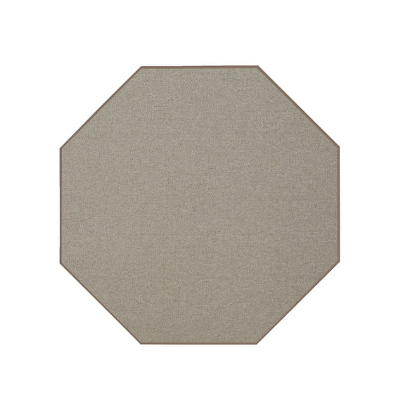 Furnish My Place Neyland Custom Rug - 12 ft., Octagon, Beige, Floor Area Rug for Patio, Garden, Hallway, Living Room