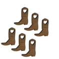 thumbnail image 2 of Tineasur 50Pcs Beige Wooden Boots Ornament with Heart Eyelet for Western Wedding Decoration, 2 of 6