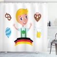 thumbnail image 1 of Ambesonne German Shower Curtain, Bavarian Boy Oktoberfest, 69"Wx84"L, Multicolor, 1 of 3