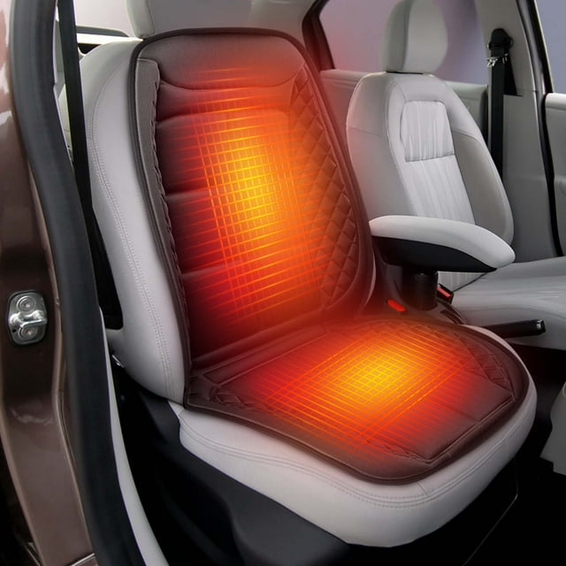 12V/24V Universal Car Seat Heater - Winter Heating Cushion Pad with Fast Warm-Up, Soft Fabric Cover & Dual Power Compatibility for Cars/Trucks