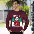 thumbnail image 3 of Christmas Sweatshirt, Light It Up Polar Bear Christmas Sweatshirt, Funny Ugly Sweater, Holiday Party Crewneck for Animal Lovers & Bear Fans, 3 of 5