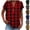 #0287-Blue, variant on Womens Plaid Half Placket Tops Loose Fit Short Sleeve Split V Neck Button Detail Casual Tops Boho Pullovers Gift
