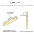 thumbnail image 5 of Rosec Jewels Lab Created Diamond Engagement Ring | EF-VS Grade Minimalist Diamond Ring - Ready to Gift, 14K Yellow Gold, US 6.50, 5 of 8
