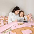 thumbnail image 4 of Manfei Sweet Capybara Queen Comforter Set,Cartoon Letter B Comforter Sets Queen,Pink Brown,Pink Reversible,3-Piece,1 Comforter and 2 Pillowcases, 4 of 7
