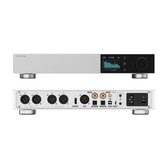 TOPPING D900 Hi-Res DAC Preamplifier, with BT 5.1 Support LDAC 10 Band PEQ Aurora UI, New