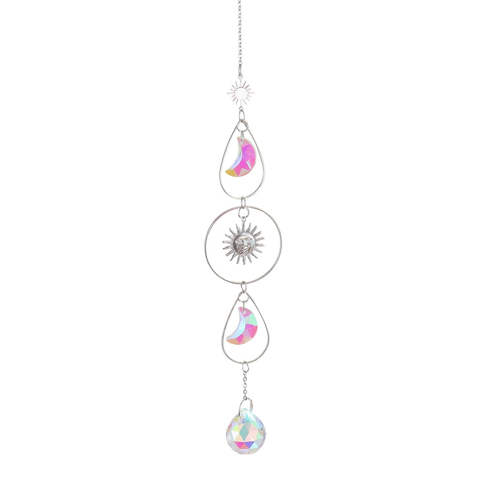 18inch Chandelier Crystal Prisms Wind Chimes Hanging Sun Catcher Window Decor 