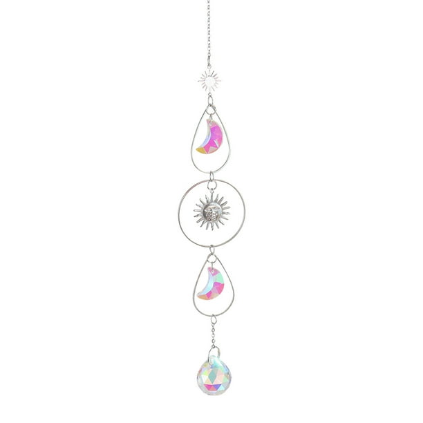 Boule d'éclairage en cristal transparent pendentif carillon à vent en  cristal 1PC artisanat décoratif