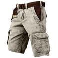 thumbnail image 1 of Solid Color Shorts Plus Size Workwear Pants Sporty Loose Five Quarter Casual Pants, 1 of 3