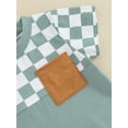 thumbnail image 6 of Hirigin Toddler Baby Boy Girl Shorts Clothes Set Checkerboard Short Sleeve T-Shirt Tops and Shorts 6 12 18 Months 2T 3T Casual Summer Outfit, 6 of 8