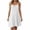 White, variant on TAGOLD Womens Camis Sleeveless Round Neck Dress Faux Linen Pleated Adjustable Strap Beach Dress Summer