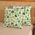 thumbnail image 2 of ST Patricks Day Pillow Covers 18x18 Set of 2, ST Patricks Day Decorations Green Shamrocks Throw Pillows Outdoor Lucky Clover Decor Cushion Case Decorations for Home Couch Sofa, 2 of 6