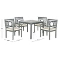 thumbnail image 3 of SAFAVIEH Montclair Outdoor Modern 5 Piece Dining Set with Cushion, Ash Grey/Beige, 3 of 6