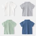 thumbnail image 6 of Boys Short Sleeve Polo Shirt Kids Summer Casual Shirts School Uniform Tops Te Grey Size 2-3 Years, 6 of 8