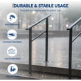 thumbnail image 4 of 2-Step Outdoor Stair Handrail Kit Black Aluminum and Iron Construction Adjustable 0 -45 Angle Easy DIY Installation with All Hardware and Gloves Included, 4 of 8