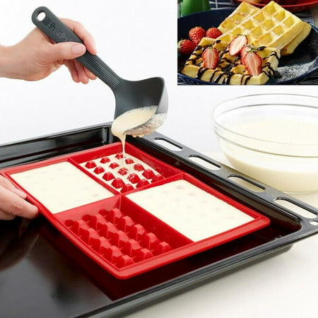

Silicone Baking Mat Cooking Sheets Baking Mould for Biscuits/Chocolate/Dog Treats/Puppy Cookies (Red)