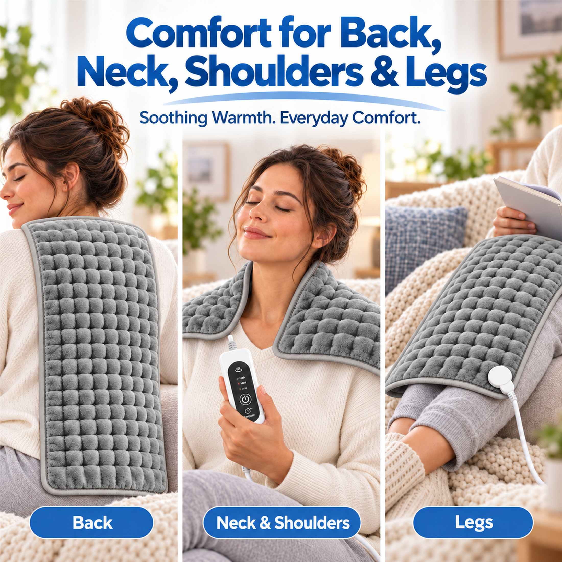 Amumu 12x24 Electric Heating Pad with Auto Shutoff photo 4