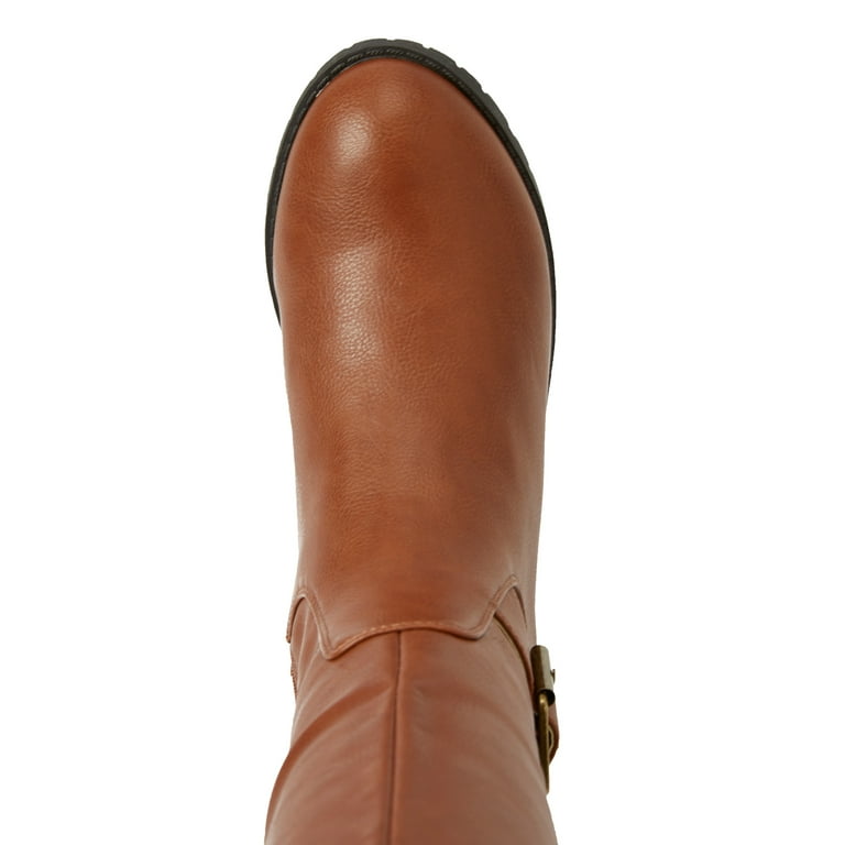 Comfortview Wide Width Milan Wide Calf Boot Tall Knee High Women s Winter Shoes 8 M Medium Brown