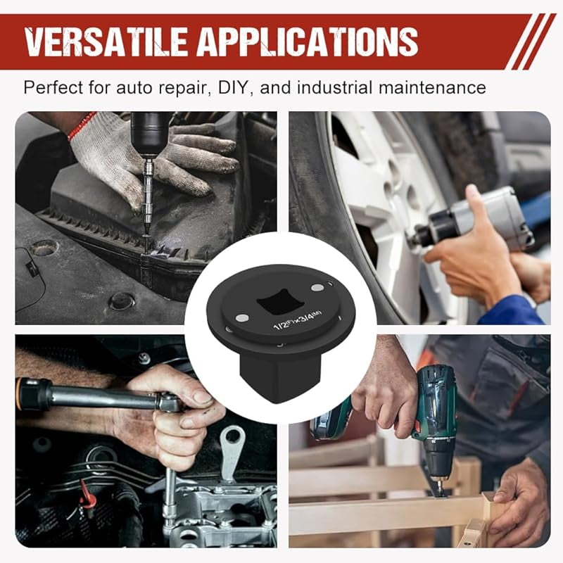 Low Profile Impact Socket Adapter Set,2025 Upgraded 4PCS Drive Ratchet Adapter Set for Tight Spaces,3/4" to 1", 1/2" to 3/4", 1/2" to 3/8", 1/4" to 3/8" (1 Set-4pcs)