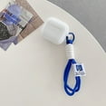 thumbnail image 4 of For AirPods Pro Pure Color Square Block Earphones Case Soft Silicone Shockproof Simple Design Strap Case Cover With Bracelet,Blue, 4 of 5