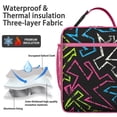 thumbnail image 2 of Modern Insulated Lunch Bag Box Women Reusable Lunch Tote Bag with Water Bottle Holder Cooler Tote Bag Office Camping, 2 of 6