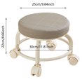thumbnail image 3 of Low Height Round Rolling Stool With Wheels, Portable Rest Seat For Living Room Bedside Salon Pedicure Black, 3 of 4